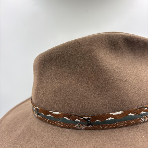 Bailey Gallatin Hat Fedora Fitted Mens Large Brown Felt Wide Brim Western